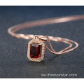 925 Sterling Silver Rose Gold Ruby Mkufu Pendant.